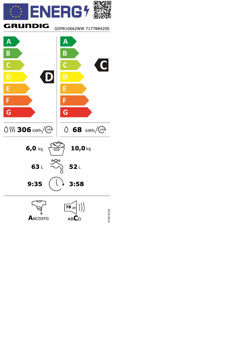 Image de la première page du manuel de l'appareil GDP810662WW