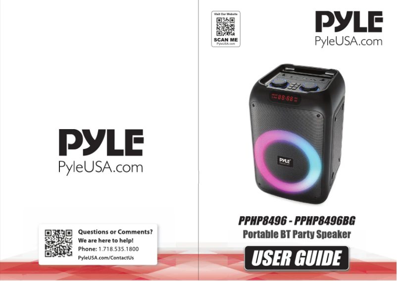 Page 1 de la notice Manuel utilisateur Pyle PPHP8496