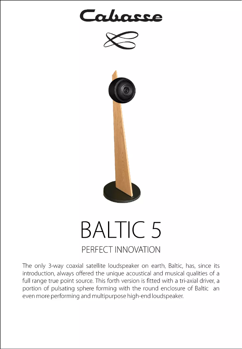 Image de la première page du manuel de l'appareil Baltic 5