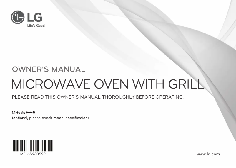 Page 1 de la notice Manuel utilisateur LG MH6353HAS