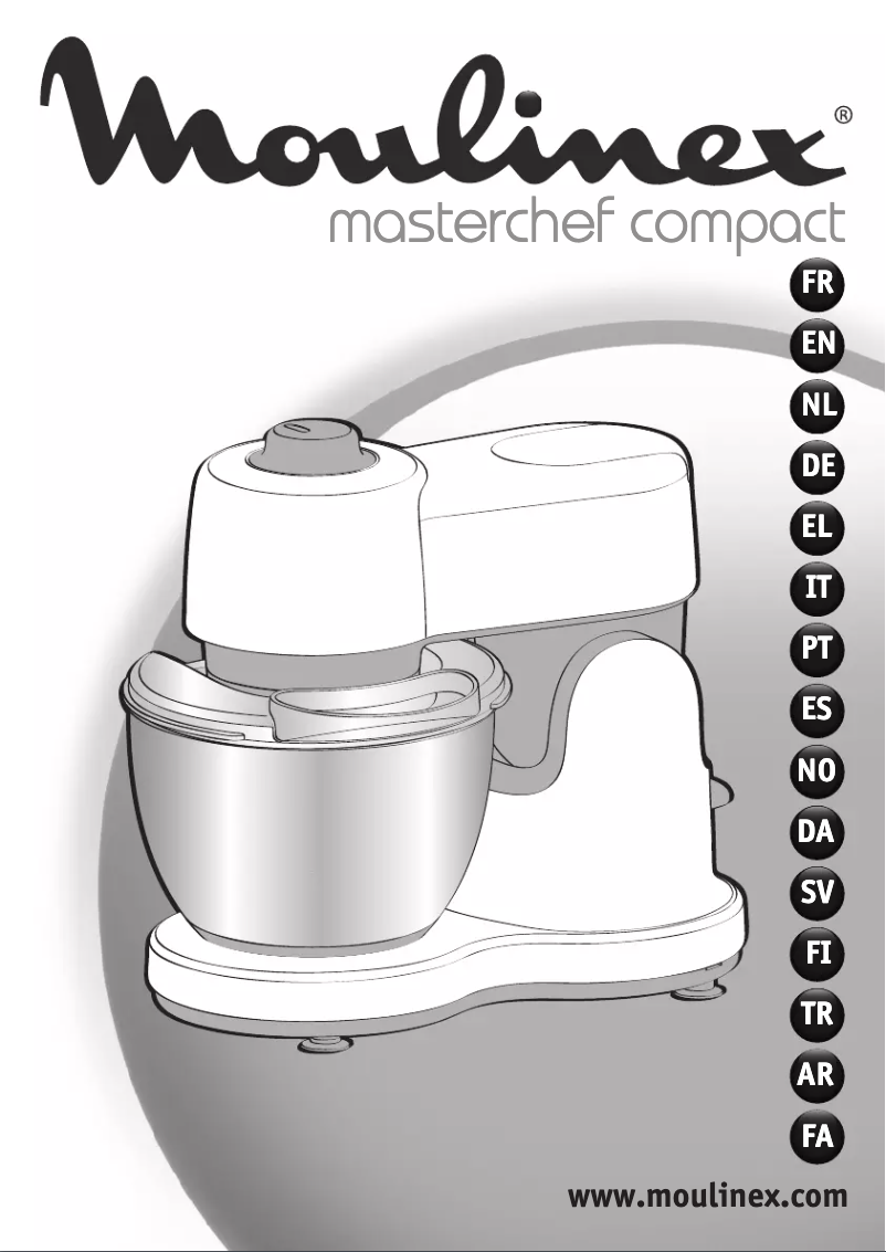 Page 1 de la notice Manuel utilisateur Moulinex Masterchef Compact QA200127