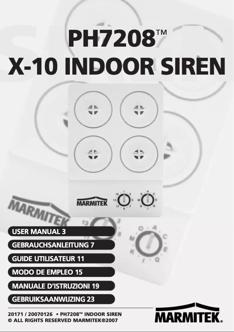 Image de la première page du manuel de l'appareil PH7208