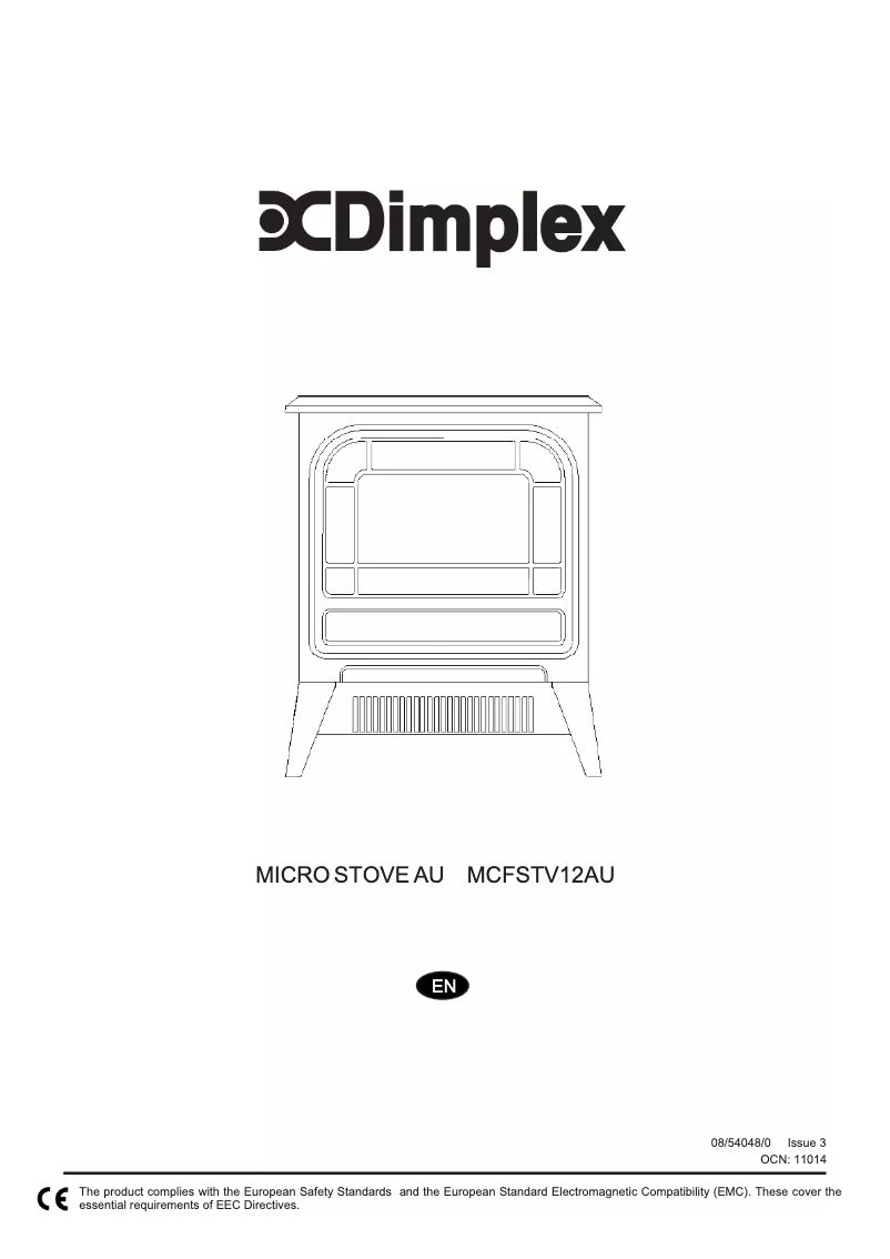 Page 1 de la notice Manuel utilisateur Dimplex MCFSTV12