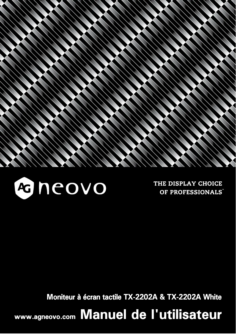 Page 1 de la notice Manuel utilisateur AG Neovo TX-2202A