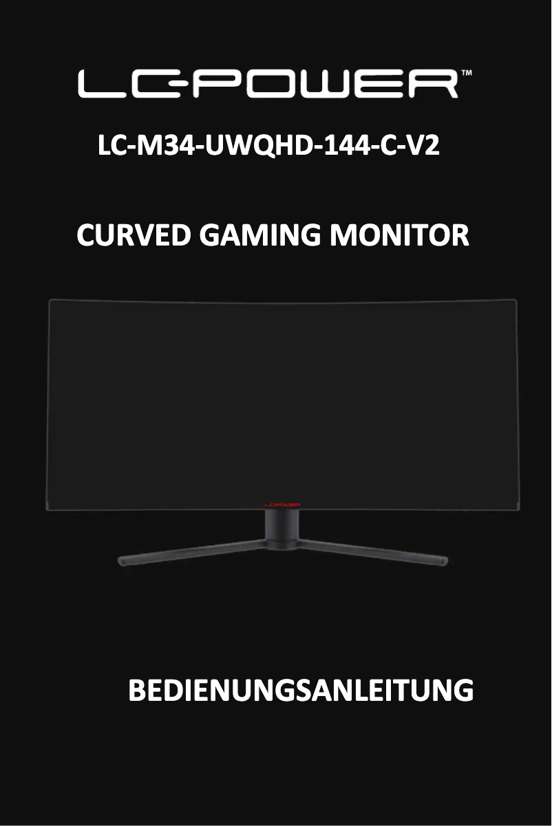 Page 1 de la notice Manuel utilisateur LC-Power LC-M34-UWQHD-144-C-V2