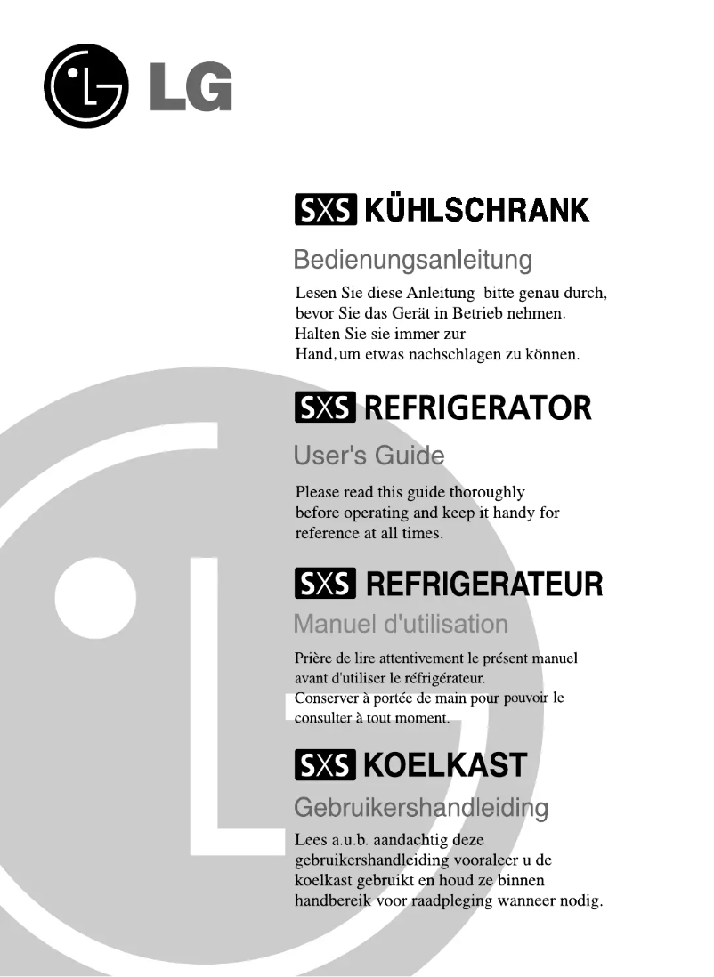 Page 1 de la notice Manuel utilisateur LG GR-L217