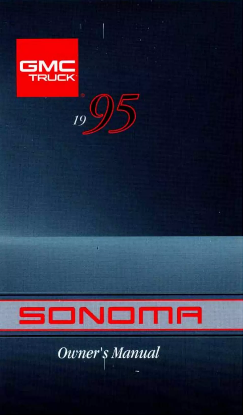 Page 1 de la notice Manuel utilisateur GMC Sonoma (1995)