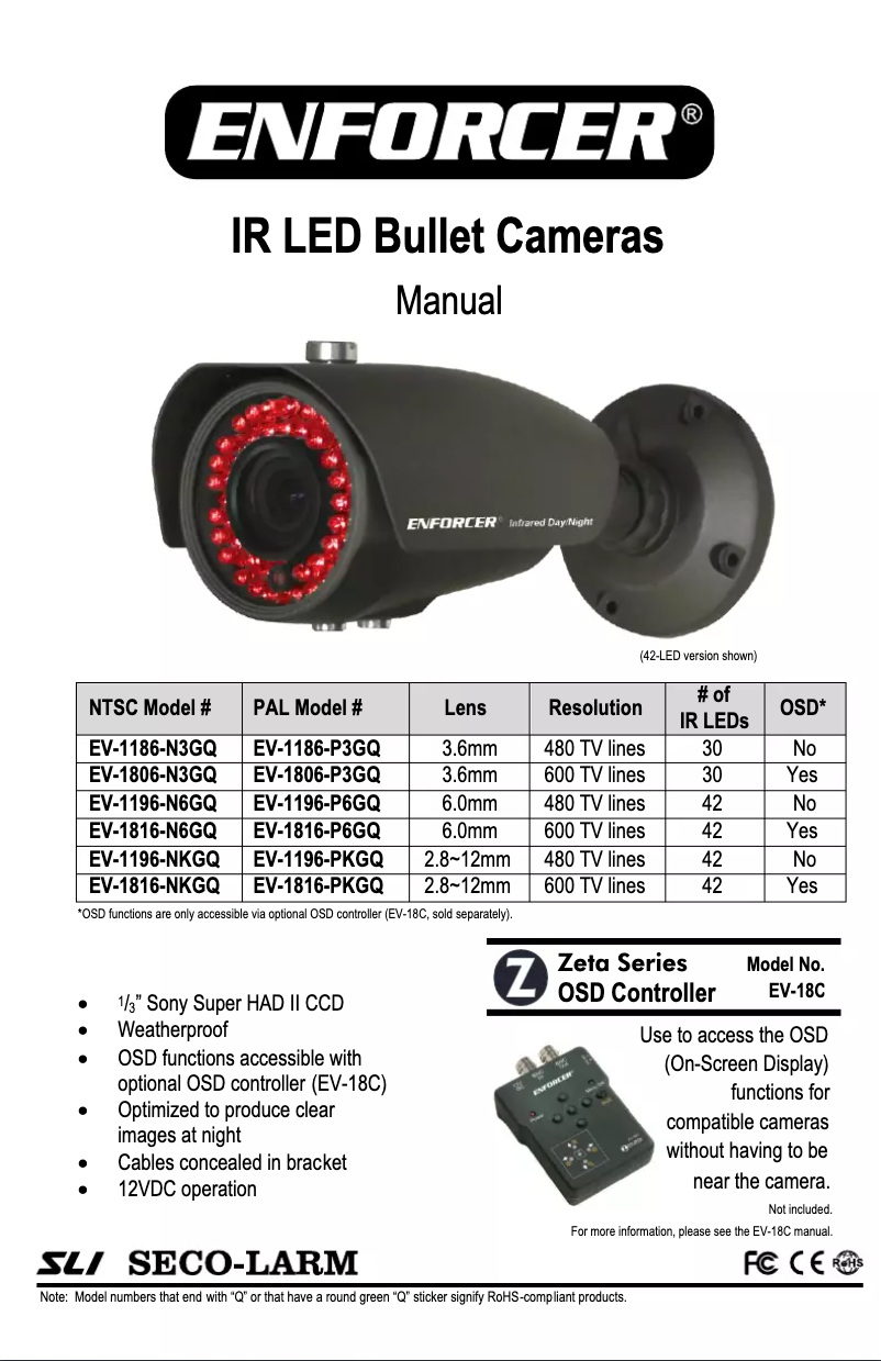 Page n°1 - Manuel utilisateur Enforcer EV-1816-NKGQ