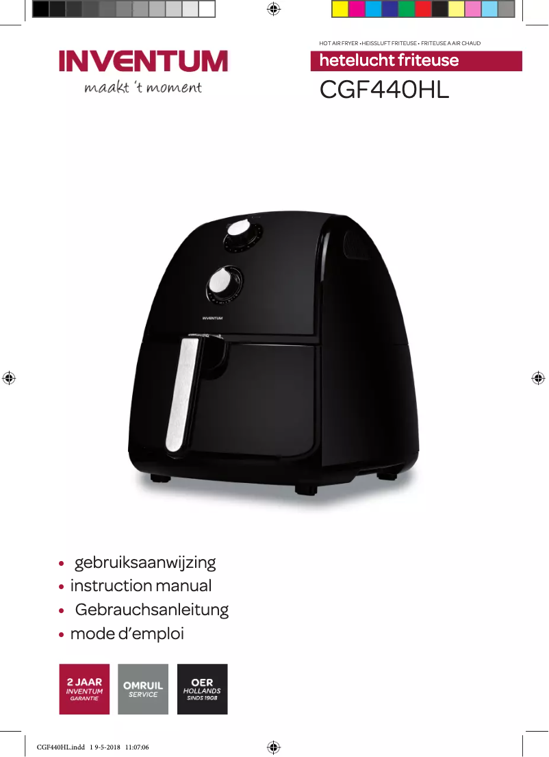 Image de la première page du manuel de l'appareil CGF440HL