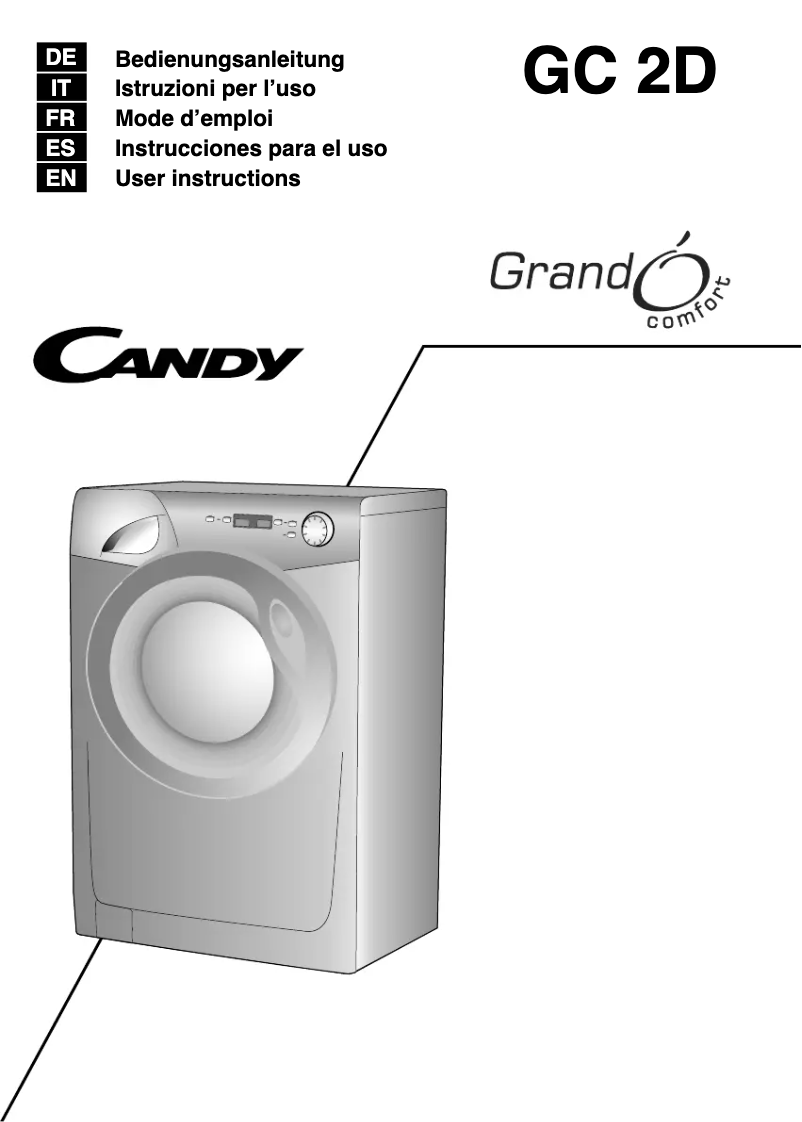 Page n°1 - Manuel utilisateur Candy GC 1062D1/1-S