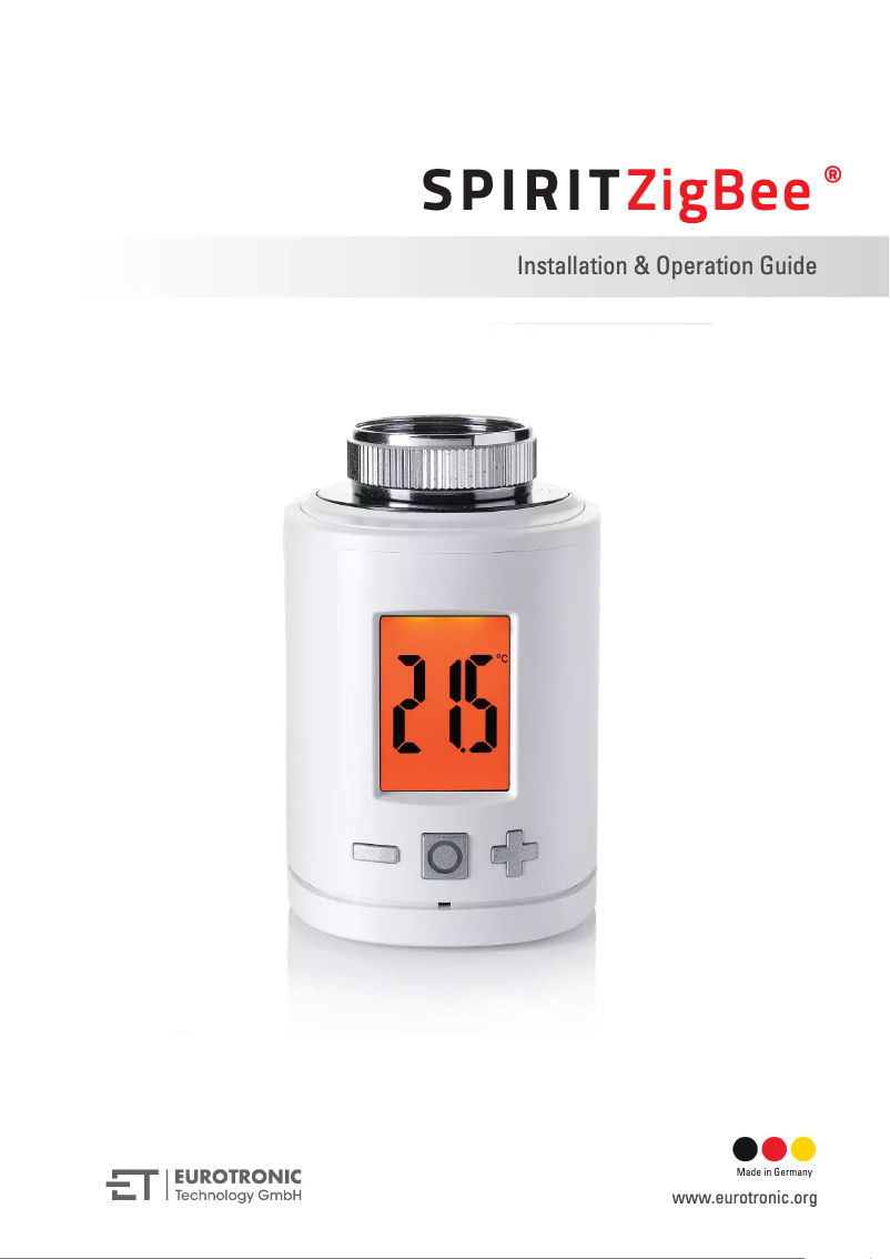 Page n°1 - Manuel utilisateur Eurotronic Spirit ZigBee