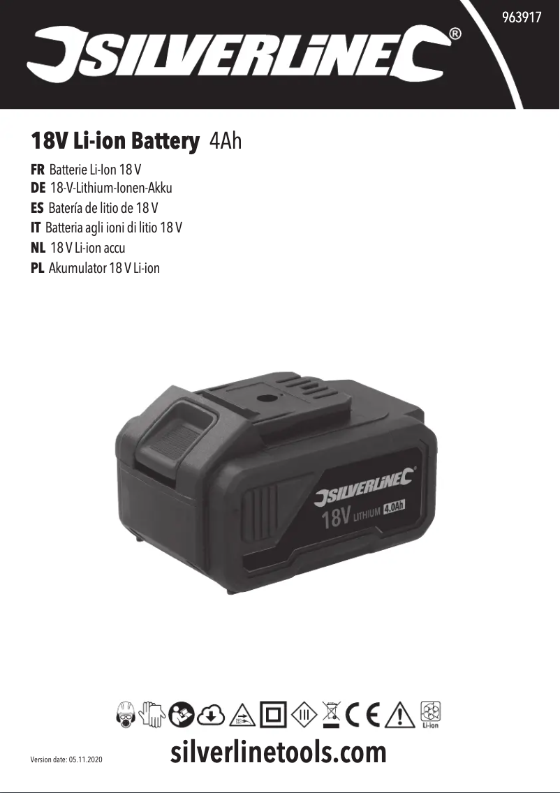 Page 1 de la notice Manuel utilisateur Silverline 963917