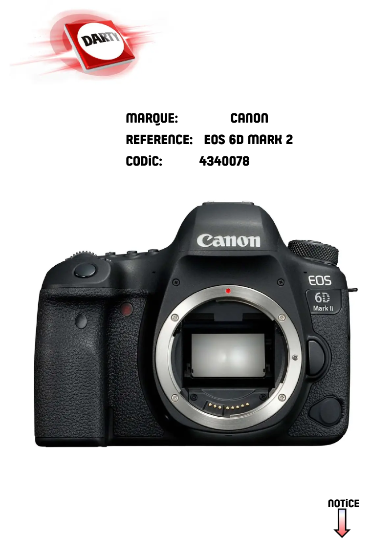 Page 1 de la notice Manuel utilisateur Canon EOS 6D Mark II