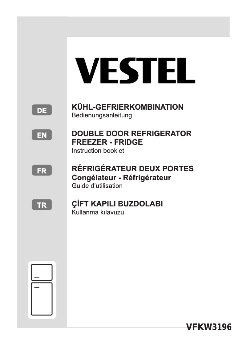 Page 1 de la notice Manuel utilisateur Vestel VFKW3196
