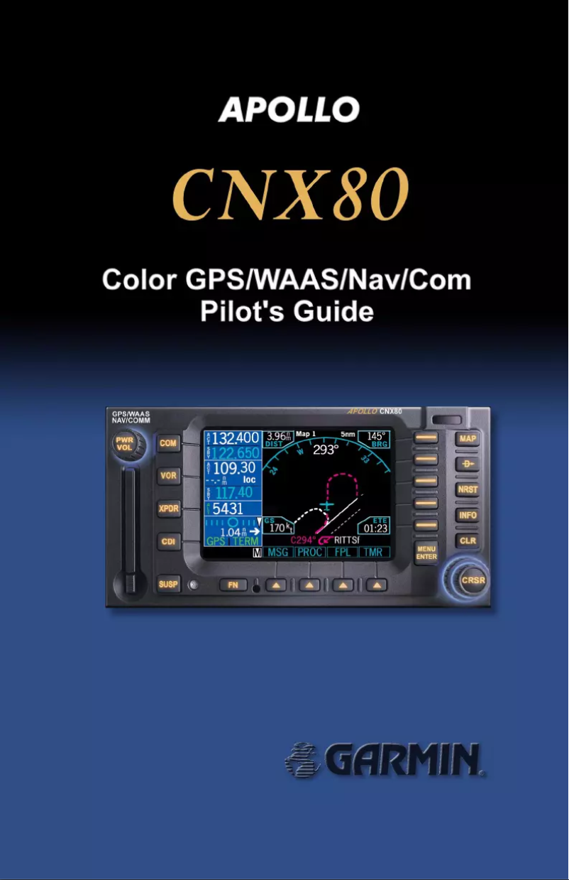 Page 1 de la notice Manuel utilisateur Garmin CNX 80