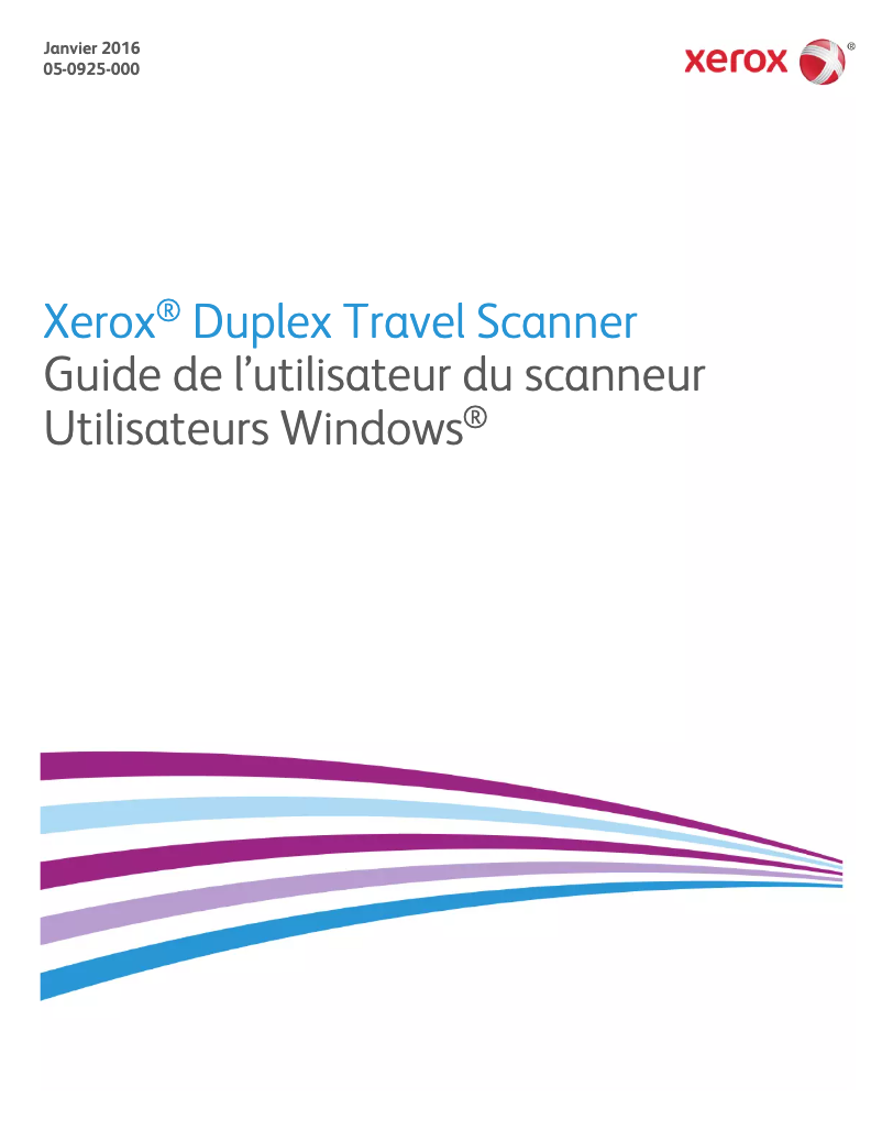 Page 1 de la notice Manuel utilisateur Xerox XTS-D