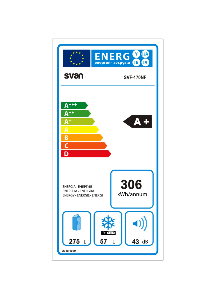 Page 1 de la notice Manuel utilisateur SVAN SVF170NF