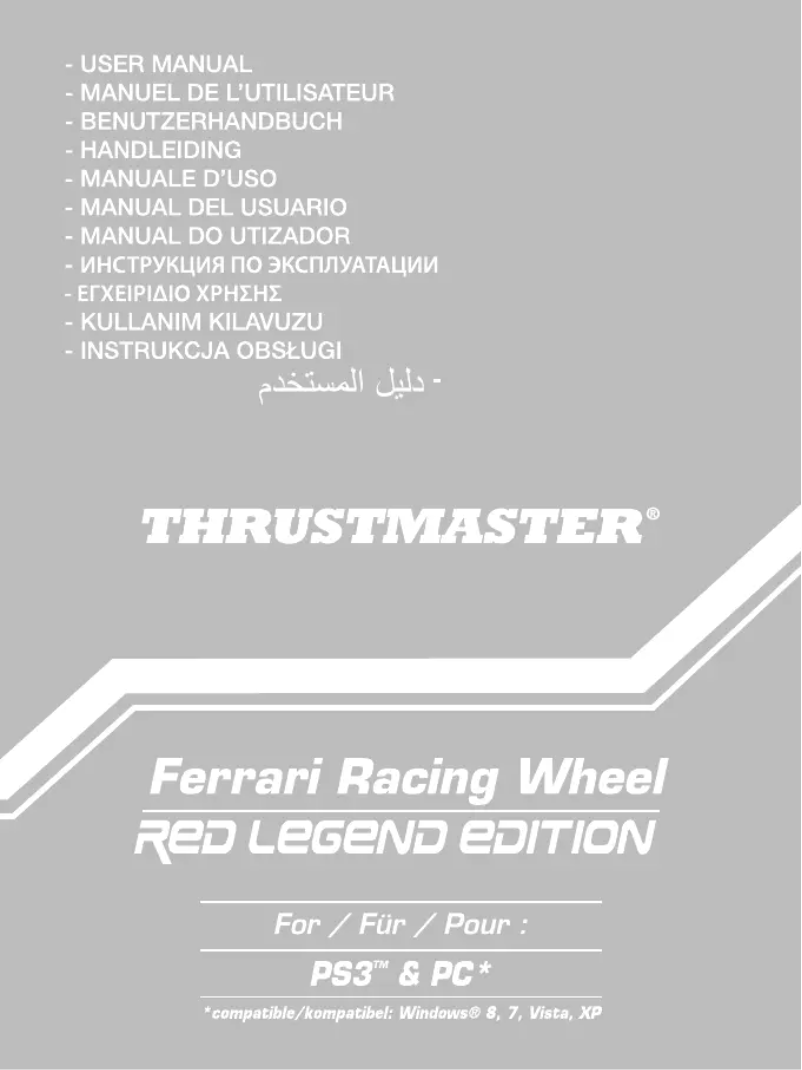 Page 1 de la notice Manuel utilisateur Thrustmaster Ferrari Racing Wheel Red Legend Edition