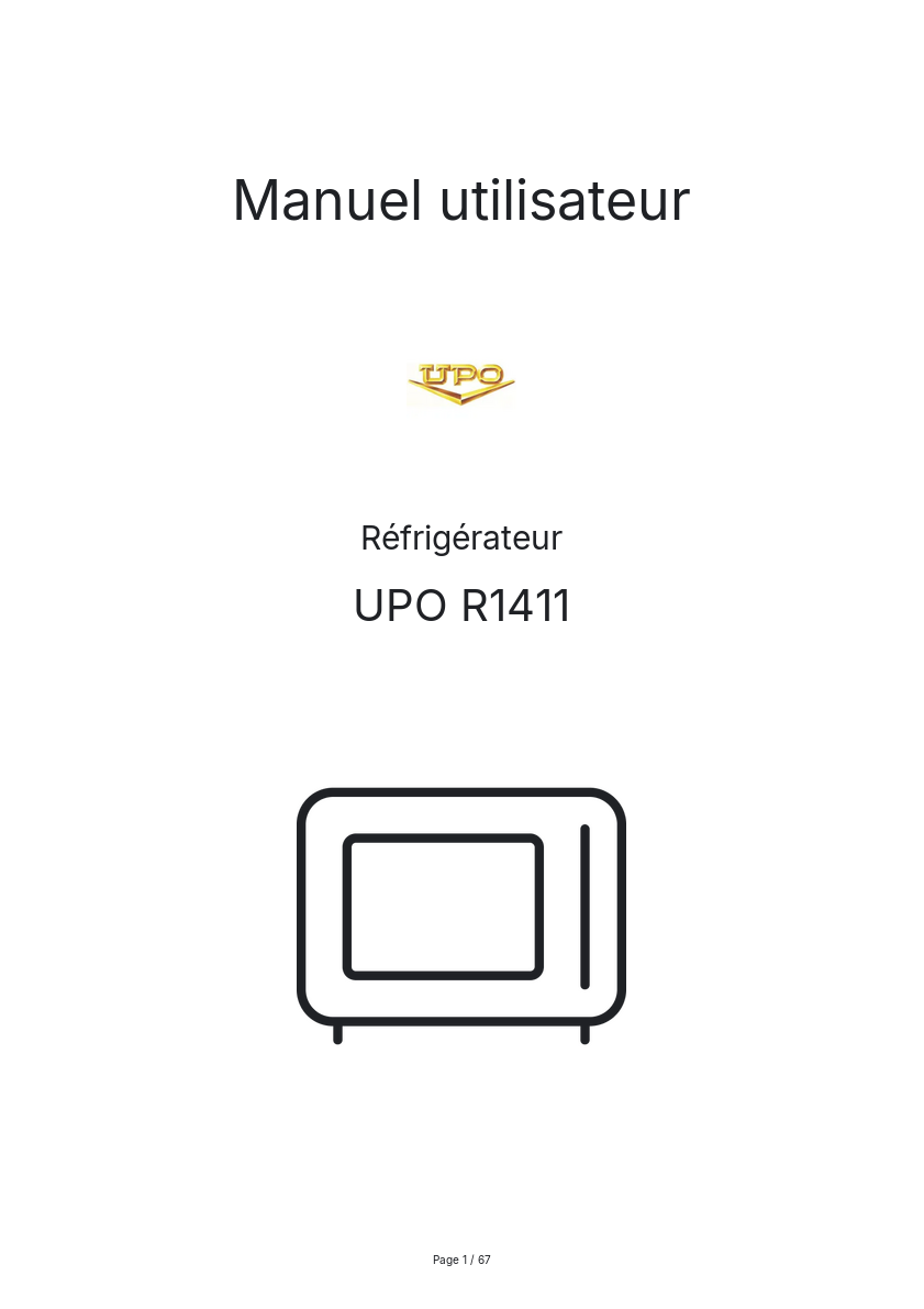 Image de la première page du manuel de l'appareil R1411