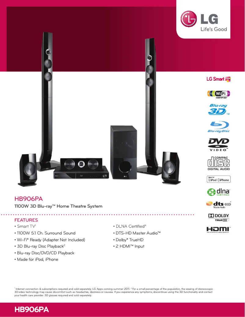 Image de la première page du manuel de l'appareil HB906PA