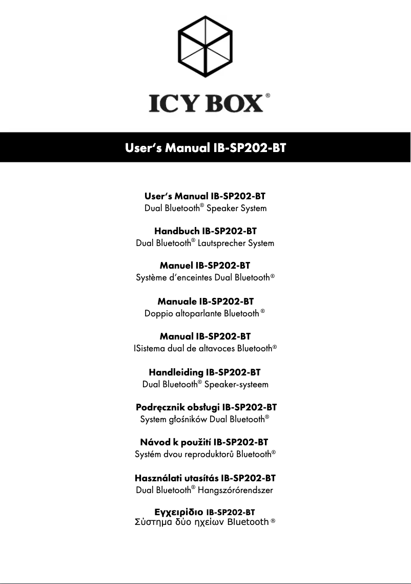 Página 1 del manual Manual de usuario Icy Box IB-SP202
