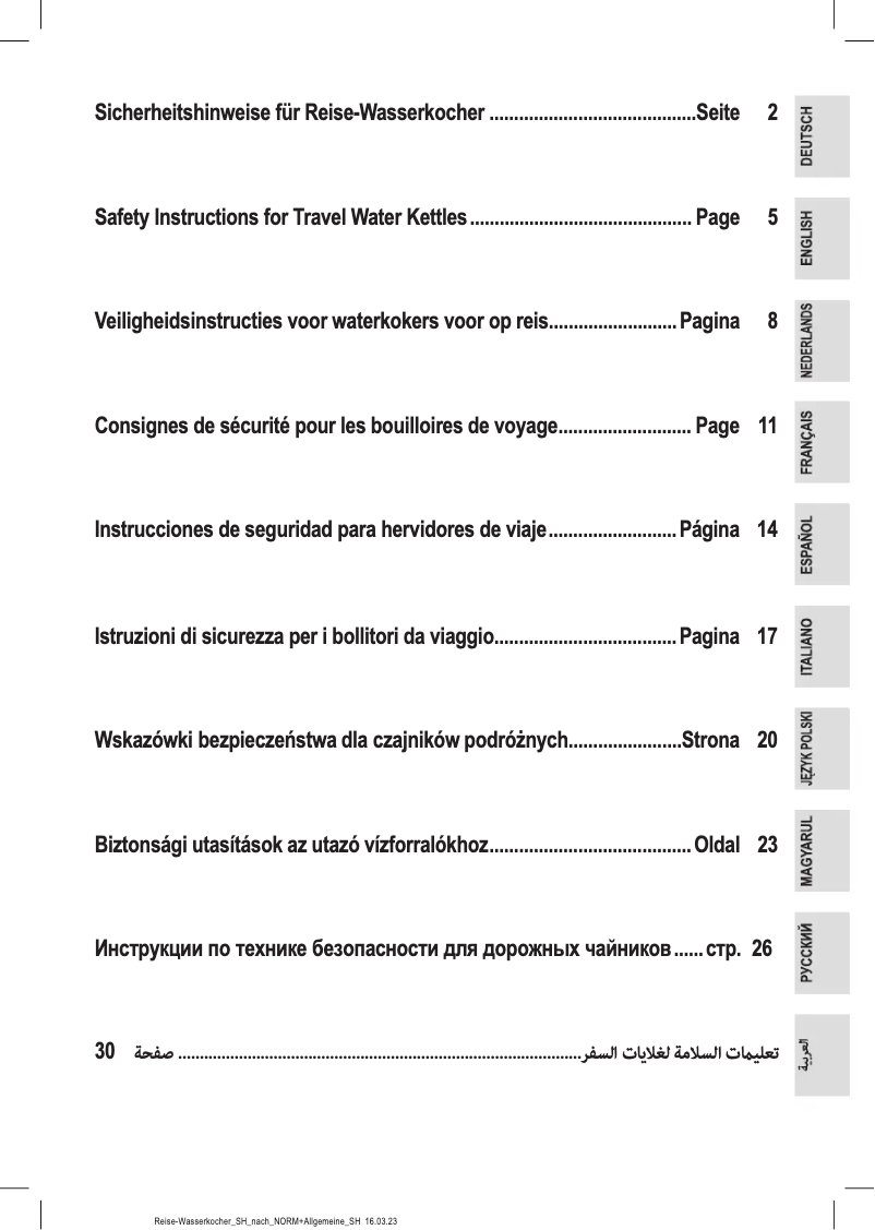 Page 1 de la notice Instructions / montage Clatronic WKR 3624