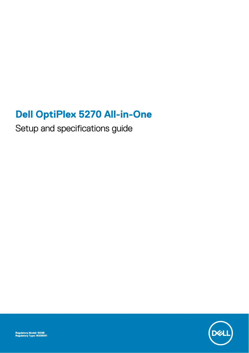 Page n°1 - Manuel utilisateur Dell OptiPlex 5270