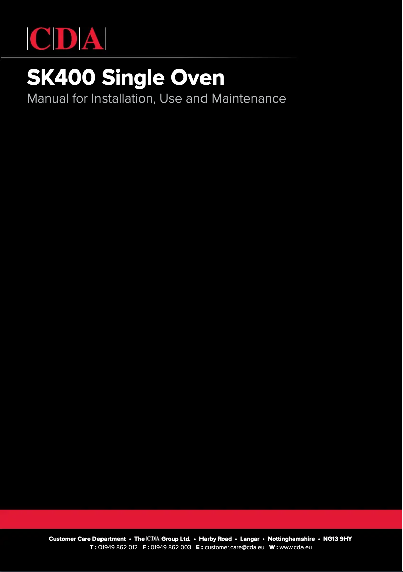 Page 1 de la notice Manuel utilisateur CDA SK400