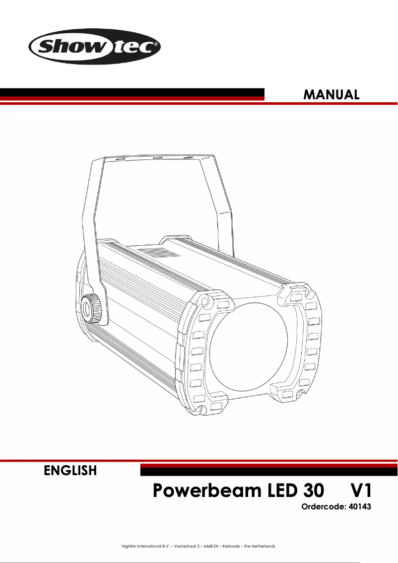 Página 1 del manual Manual de usuario Showtec Powerbeam LED 30