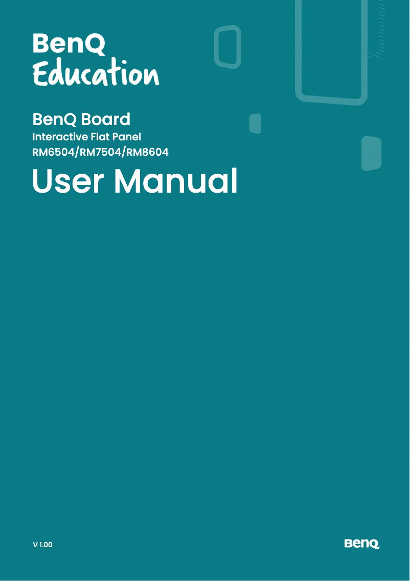 Page n°1 - Manuel utilisateur BenQ RM6504