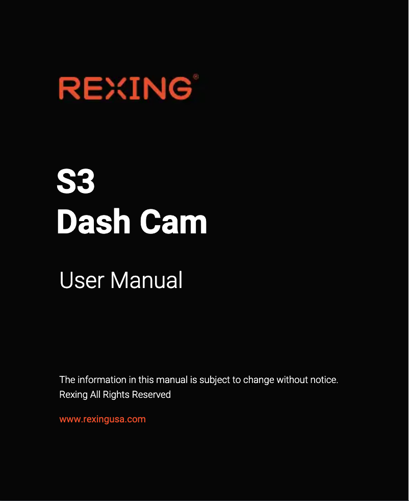 Image de la première page du manuel de l'appareil S3