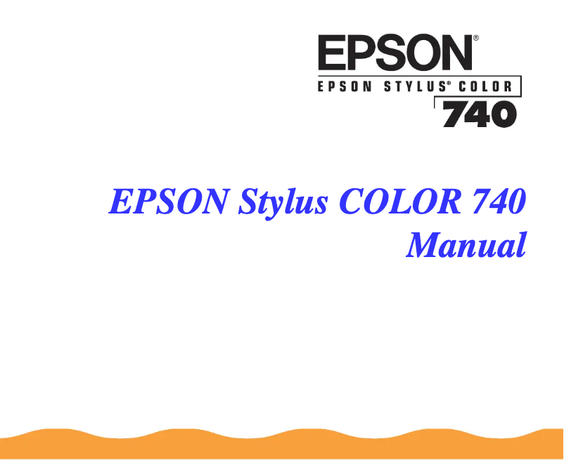Página 1 del manual Manual de usuario Epson Stylus Color 740 Special Edition