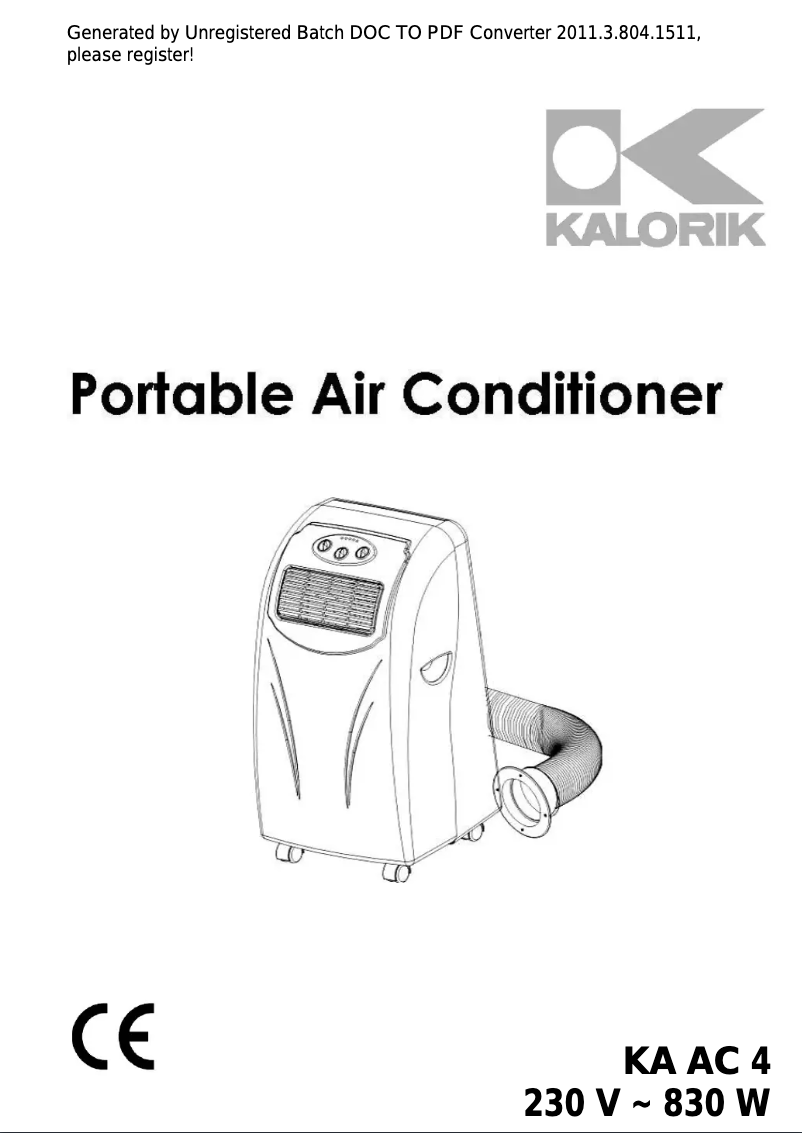 Imagen de la primera página del manual del dispositivo KA AC 4