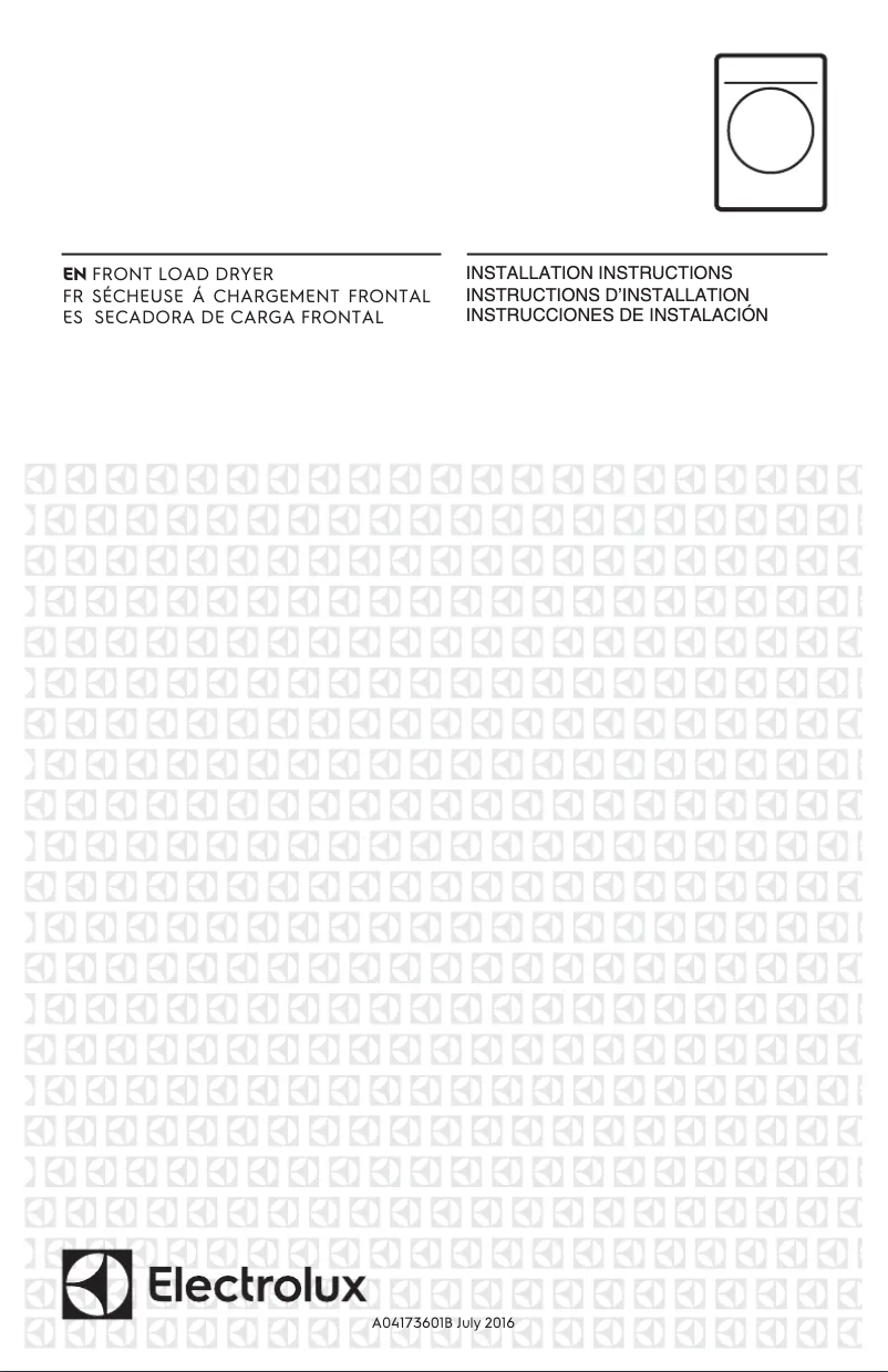 Page 1 de la notice Guide d'installation Electrolux EFMG517SIW
