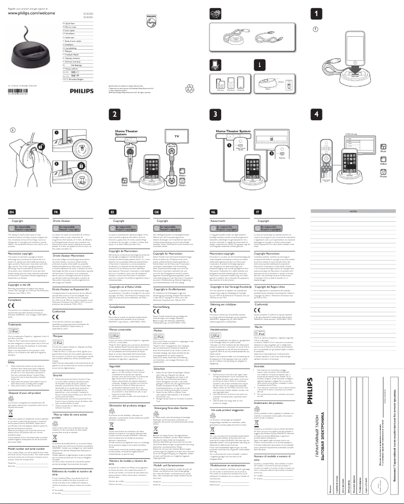 Page 1 de la notice Mode d'emploi Philips DCK3020