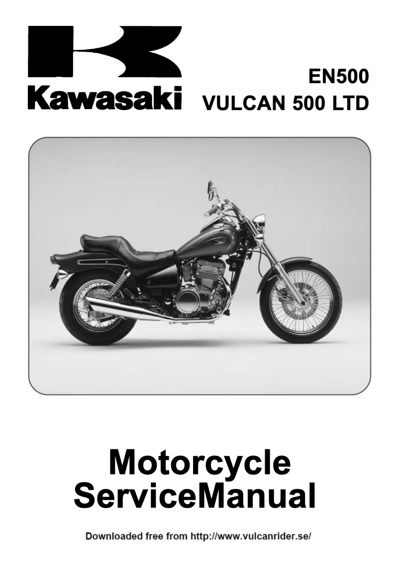 Page 1 de la notice Manuel utilisateur Kawasaki Vulcan 500 LTD (1999)