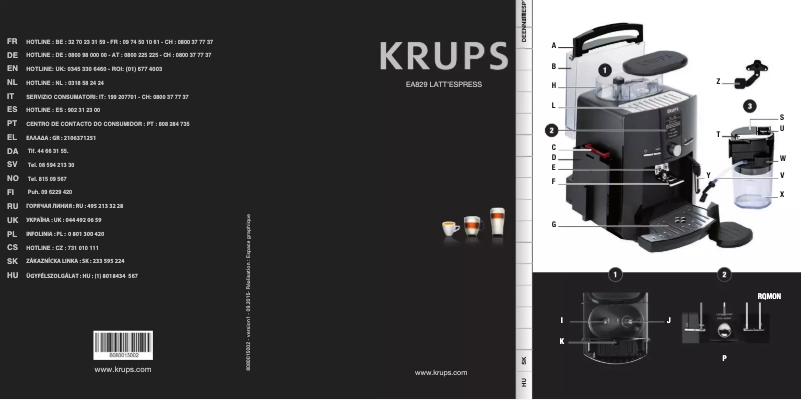 Page 1 de la notice Manuel utilisateur Krups Quattro Force EA82FB