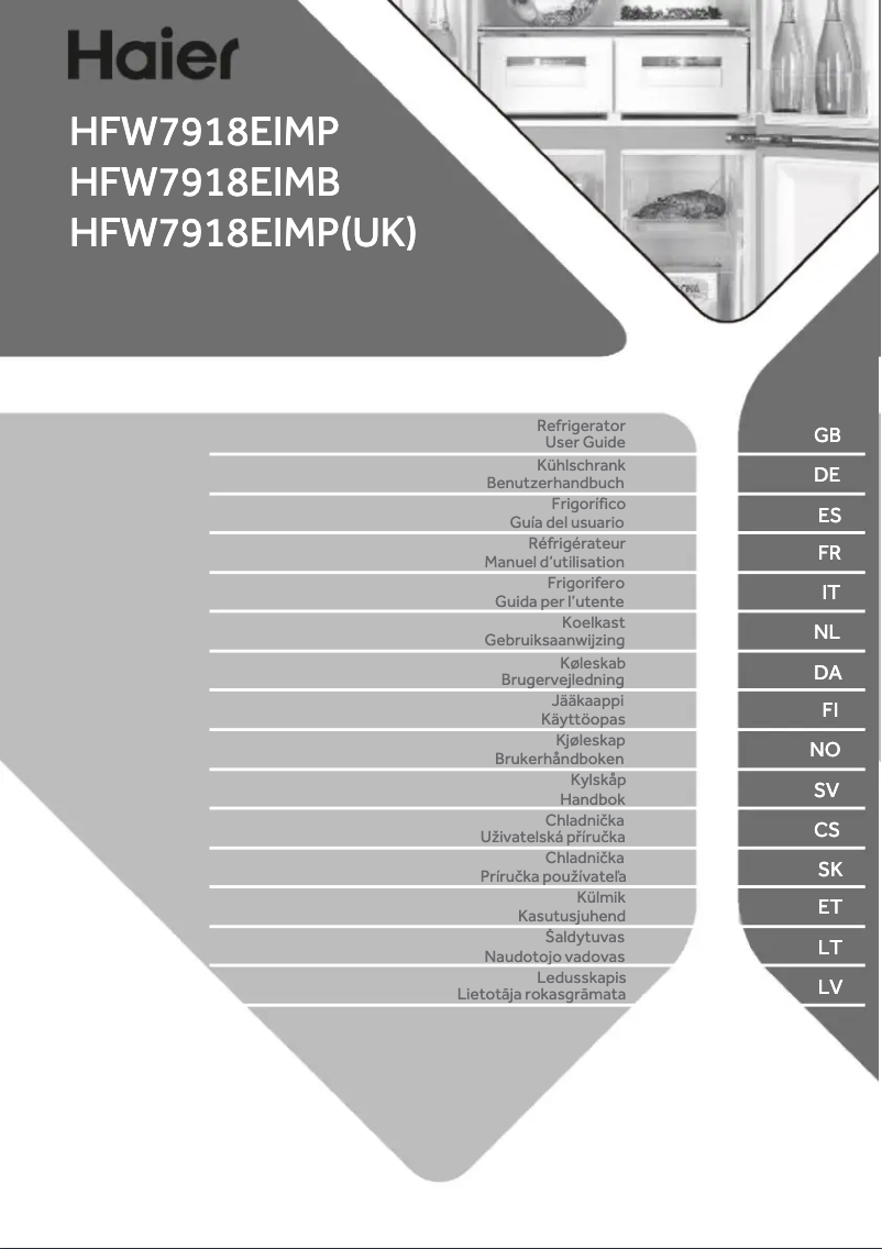 Página 1 del manual Manual de instrucciones Haier HFW7918EIMB