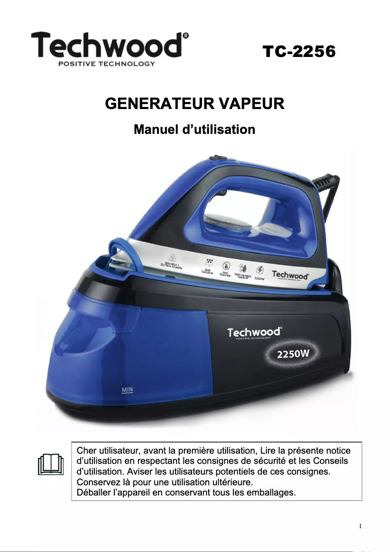 Image de la première page du manuel de l'appareil TC-2256