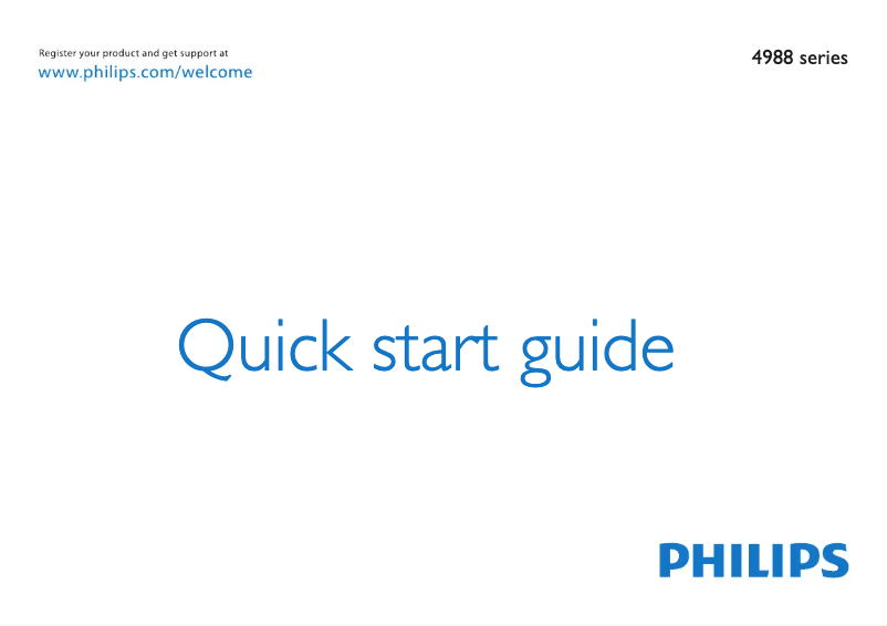 Image de la première page du manuel de l'appareil 46PFL4988T