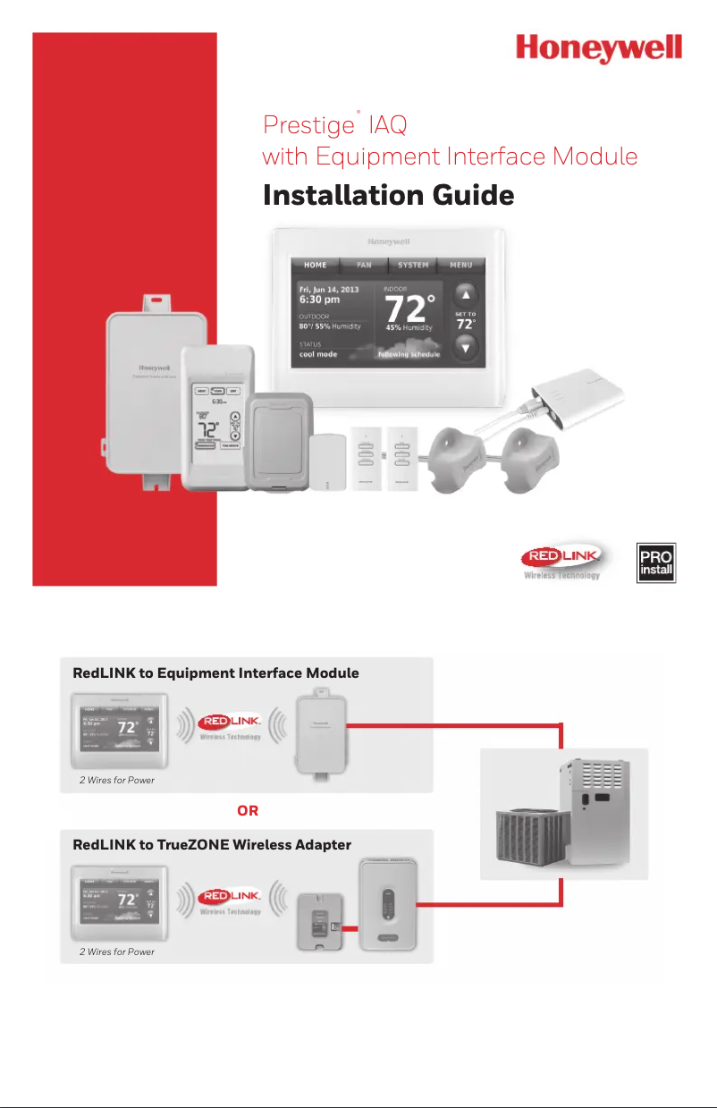 Page n°1 - Manuel utilisateur Honeywell Home THM6000R7001/U