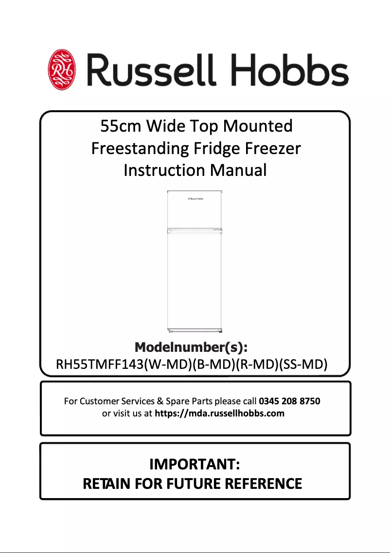 Image de la première page du manuel de l'appareil RH55TMFF143W-MD