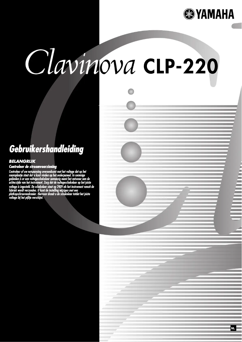 Page n°1 - Manuel utilisateur Yamaha Clavinova CLP-220