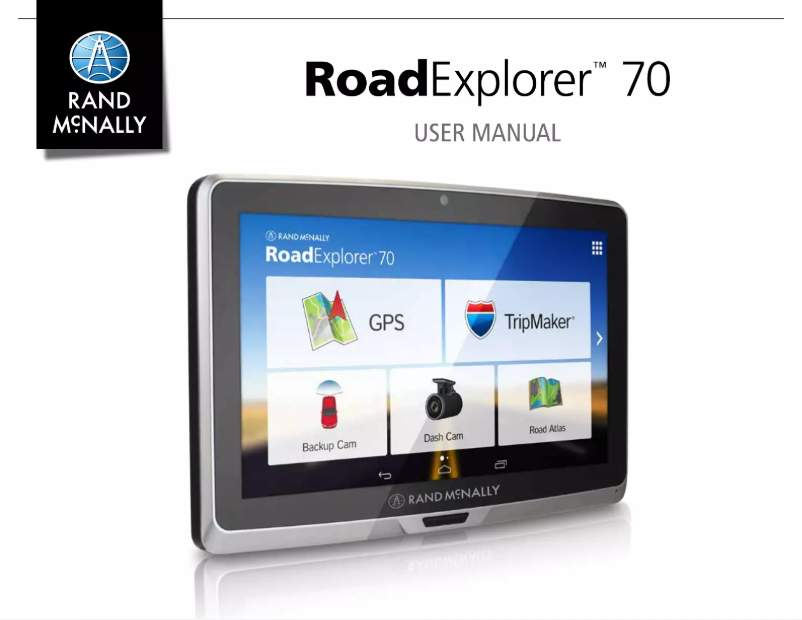 Page n°1 - Manuel utilisateur Rand McNally RoadExplorer 70