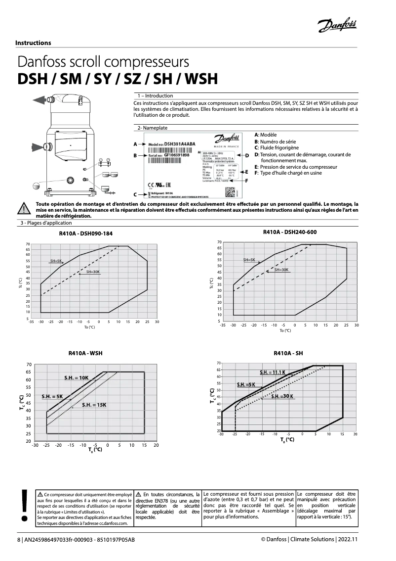 Image de la première page du manuel de l'appareil PSH038-051-064-077