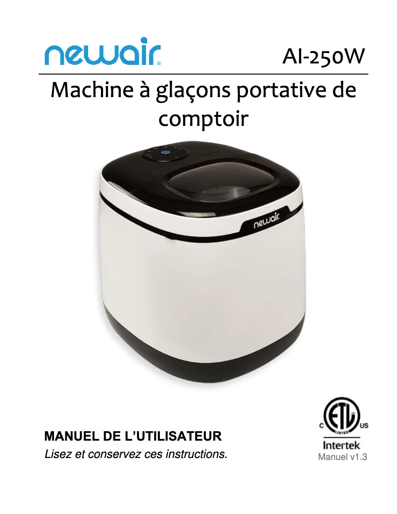 Page n°1 - Manuel utilisateur NewAir AI-250W