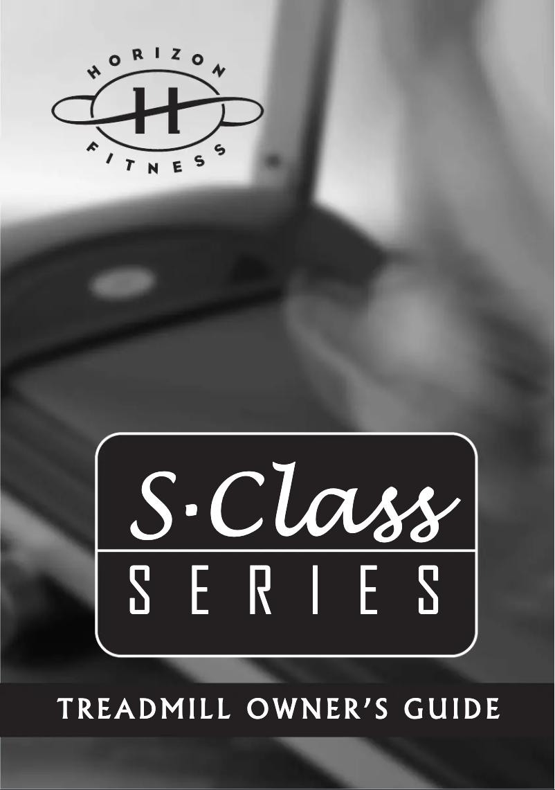 Page n°1 - Manuel utilisateur Horizon Fitness TSC5