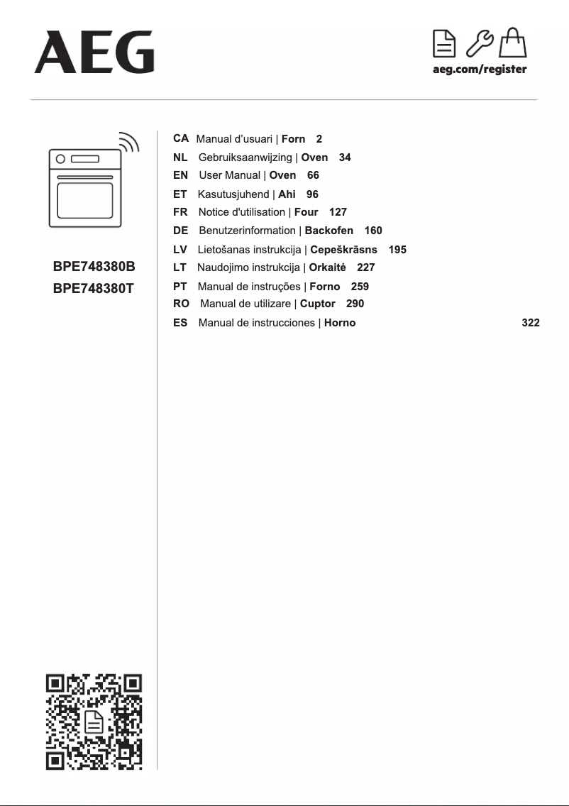 Imagen de la primera página del manual del dispositivo BPE748380T