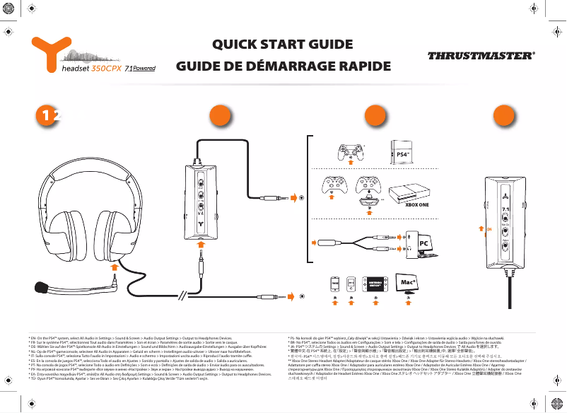 Page 1 de la notice Manuel utilisateur Thrustmaster Y-350CPX