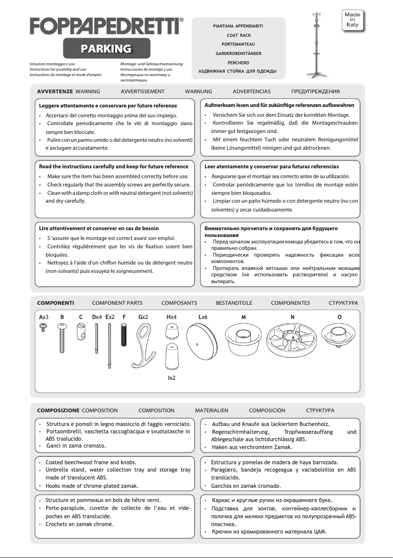Image de la première page du manuel de l'appareil Parking